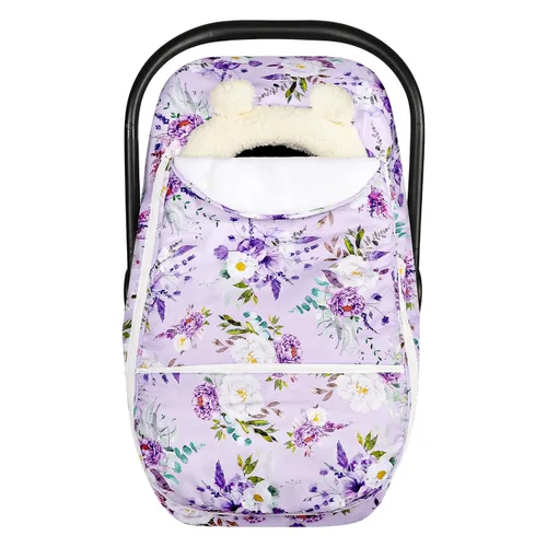 Vista 9 de Funda de Asiento de Coche de Invierno para Bebé Niña Niño, Cubierta con Capota para Asiento Infantil Cálida y Resistente al Viento que Protege al