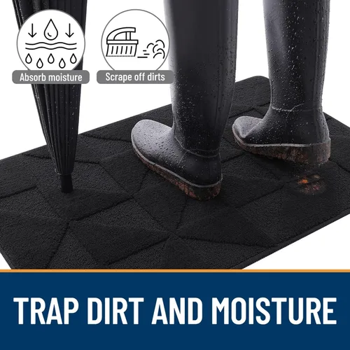 Vista 4 de OLANLY Alfombrillas para Puerta de Interior, Antideslizantes, Absorbentes, Resistentes a la Suciedad, Alfombrilla de Entrada Lavable, Felpudo