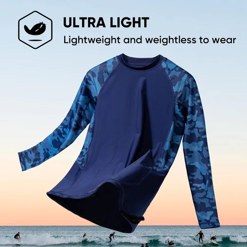 Vista 5 de MXDC SPORT Camisas de manga larga para hombre, protección solar UV UPF 50+, secado rápido, protección solar UV