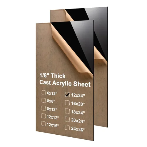 Vista 38 de KINLINK Láminas de plexiglás 6x12 de 1/8 pulgada de espesor - Lámina de acrílico negro fundido de 3mm, lámina de plástico policarbonato