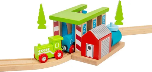 Vista 2 de Bigjigs Rail Arandela de tren de madera: otras marcas principales de rieles de madera son compatibles