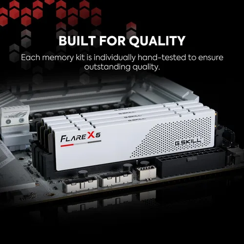 Vista 5 de G.SKILL Flare X5 Series DDR5 RAM (AMD Expo) 64 GB (2 x 32 GB) 6000MT/s CL28-36-36-96 1.40V Memoria de computadora de escritorio U-DIMM - Blanco mate