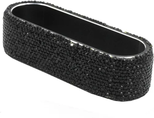 Vista 4 de Bling - Tarjetero de cristal de lujo para escritorio, pantalla de tarjetas de visita con diamantes de imitación, soporte para tarjetas de visita