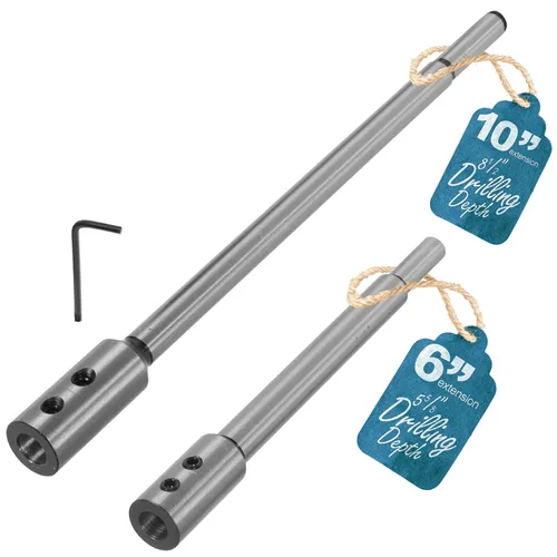 Vista 9 de Fulton Extensión de Broca Forstner de 6" – Extensión de Broca de Acero Resistente de 3/8", Añade Profundidad de Perforación de 5-5/8" a las Brocas