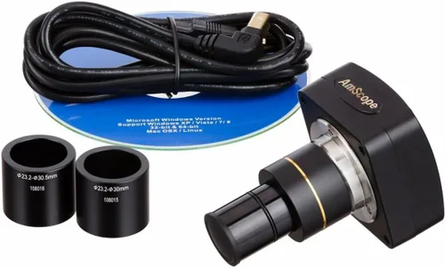 Vista 6 de AmScope SM-3T-54S-M Microscopio Digital Profesional Trinocular Estéreo Zoom, WH10x Oculares, Aumento 7X-45X, Objetivo de Zoom 0.7X-4.5X, Luz LED