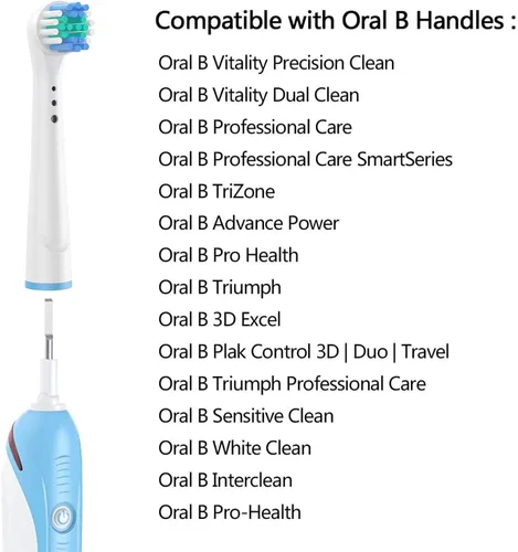 Vista 4 de Cabezales de cepillo de dientes de repuesto para Oral B Electric Precision Clean Compatible con cabezales de cepillo Oralb - Paquete de 16