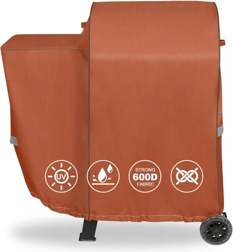 Vista 37 de QuliMetal Funda para ahumador eléctrico Pit Boss Serie 3 – Cubierta para parrillas Pit Boss PBV3G1 Ahumador vertical 600D resistente al agua