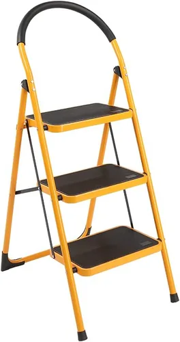 Vista 13 de Escalera plegable de 2/3/4, taburete de escalera con cómodo mango antideslizante, resistente y pedal ancho, taburete portátil de acero de 330