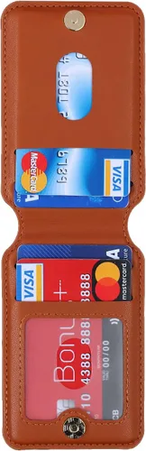 Vista 4 de Lipvina Magsafe Funda compatible con iPhone 11 Pro con tarjetero Magsafe, funda magnética de cuero desmontable con soporte para mujeres y hombres