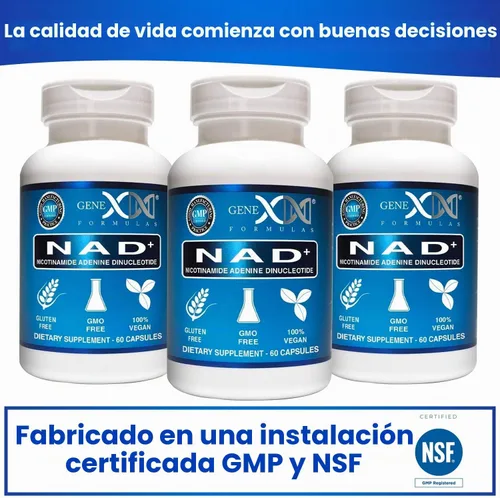 Vista 9 de Genex Formulas NAD+250mg Suplemento de dosis NAD real no un precursor 60