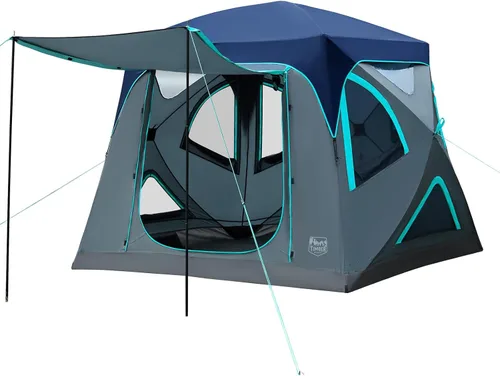 Vista 11 de TIMBER RIDGE Camping Tent, 4 Person Instant Pop Up Hub Tent with 8 Windows, Easy 60 Second Setup, Weather Resistant Family Cabin Tents with Rain Fly