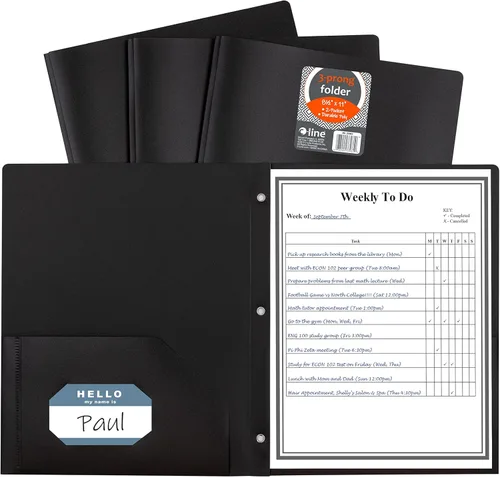 Vista 11 de Portafolios de poliéster pesado con dos compartimentos, de C-Line, Púrpura