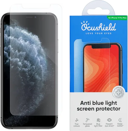 Vista 17 de Ocushield Protector de pantalla de vidrio templado antiluz azul para iPhone 7 iPhone 8 - Protege tus ojos, reduce las migrañas y mejora el sueño