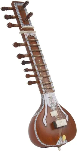 Sitar miniatura hecho a mano para pieza de exhibición o regalo a amigo músico