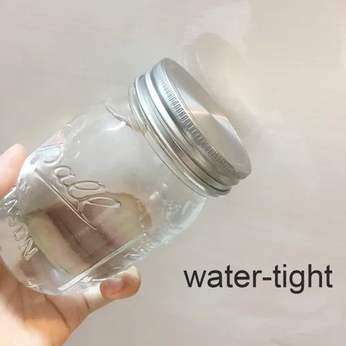 Vista 3 de Tapas para tarros de acero inoxidable, tapas de almacenamiento con sellos de silicona para frascos de boca regular, superficie pulida, reutilizables