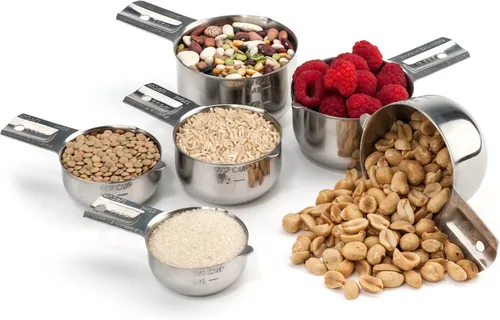 Vista 3 de Hudson Essentials Juego de tazas medidoras de acero inoxidable (Juego de 6 piezas)