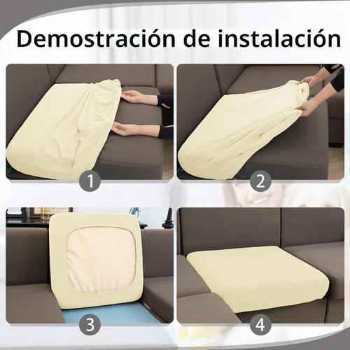 Vista 4 de ALIECOM - Funda de cojín para sofá seccional de esquina 100% impermeable