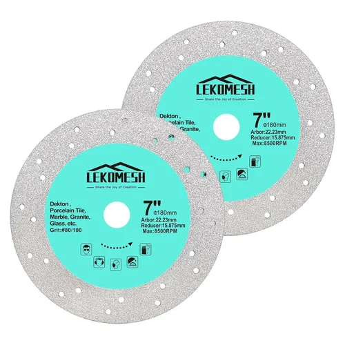 Vista 24 de Disco de pulido de losa de roca – Disco cortador de vidrio de 3 pulgadas, hoja de corte de granito, muela de diamante para losa de roca, piedra