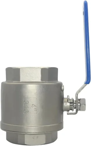 Vista 5 de DAN SPEED 1" NPT Hembra SS 316 Válvula de Bola de Puerto Completo de Acero Inoxidable con Mango de Vinilo WOG1000
