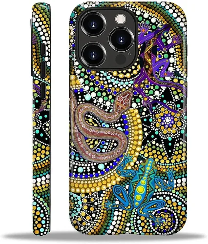 Vista 114 de Funda para iPhone 11, resistente híbrida 2 en 1, protección completa contra golpes con acabado brillante, diseño de collage de tela a cuadros