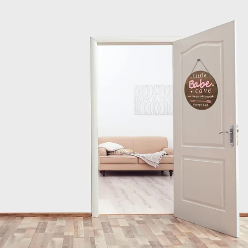 Vista 5 de Letrero de madera para puerta de cueva de bebé niña, decoración de guardería para habitación de bebé, decoración de pared para dormitorio, sala
