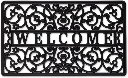 Vista 8 de DII Colección de felpudos de goma para todo tipo de clima, 18x30, entramado de diamante marrón