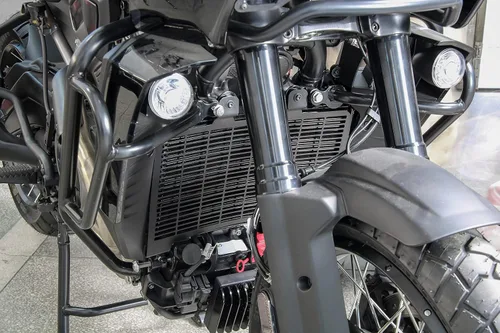 Vista 3 de Cubierta de radiador para Pan America 1250, cubierta de radiador de aluminio negro, protección del motor, red de tanque de malla para Harley Pan