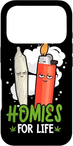 Vista 30 de Homies for Life Marijuana Weed Cannabis 420 - Carcasa para iPhone 17