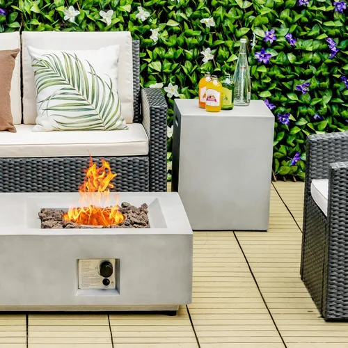 Vista 2 de Giantex Mesa de cubierta de tanque de propano – Mesa escondida, soporte para tanque de propano para exteriores de 20 libras con asas en ambos lados