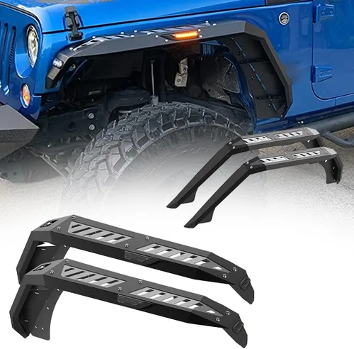 Guardabarros con luces LED de giro secuencial para Wrangler JK 2007-2018