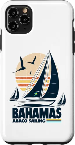 Vista 13 de Abaco Sloop Sailing Bahamas Regatta Sailboat Bahamian Flag Case for iPhone 16
