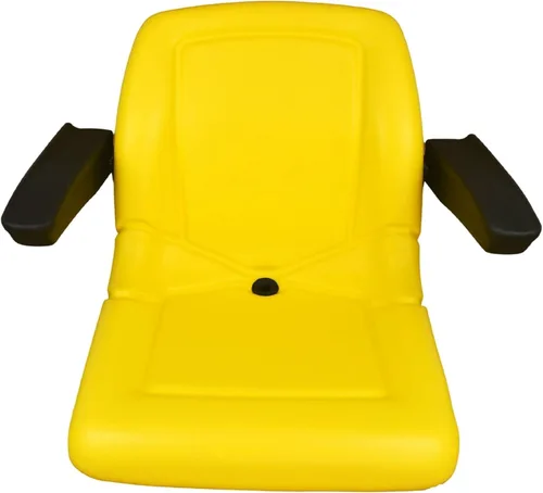 Vista 2 de TRAC SEATS Asiento de tractor amarillo con reposabrazos para tractor compacto John Deere 1023E 3025E 3032E 3038E 3203 para PN LVA14488, LVA19040