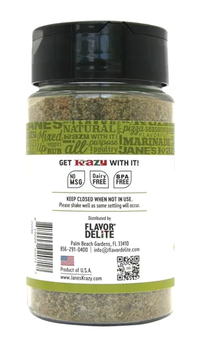 Vista 3 de Jane's Krazy Seasonings Condimento de albahaca mixto, 5 onzas