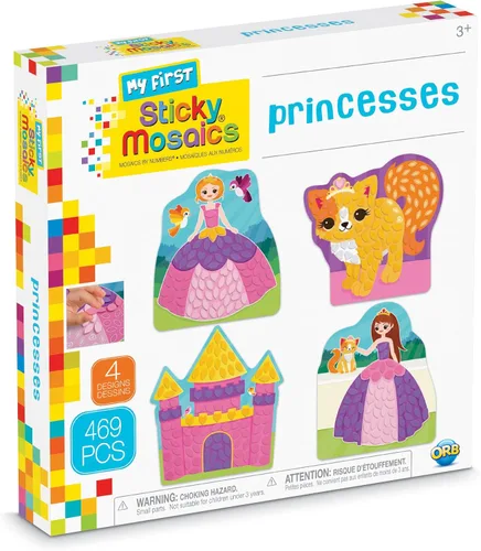 Vista 4 de ORB My First Sticky Mosaicos Princesas, púrpura/rosa/amarillo/azul, 9.5 x 1.5 x 9.5 pulgadas (50955-00)