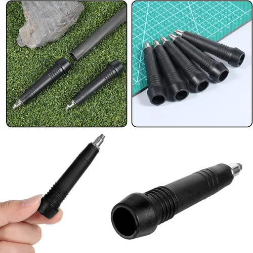 Vista 3 de 5 puntas de carburo de senderismo, puntas de repuesto para bastones de senderismo, protectores de punta de carburo universal de acero de tungsteno
