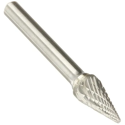 Vista 64 de Drill America SA-1 Rebaba de carburo/lima giratoria cilíndrica de doble corte para amoladora de troquel de 1/4" de diámetro x 5/8" de longitud