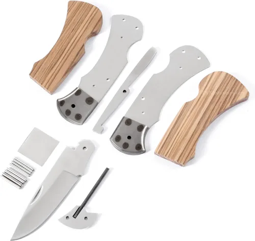 Vista 9 de EZSMITH Kit de fabricación de cuchillos – Ranger Lockback – Serie de cuchillos plegables de bricolaje – (kit de piezas)