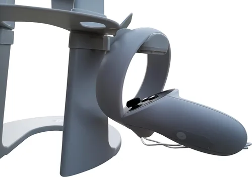 Vista 3 de TNE VR Soporte de auriculares y controlador de pantalla para Oculus Quest 2Quest y Rift S Sistema de juego de realidad virtual (blanco)