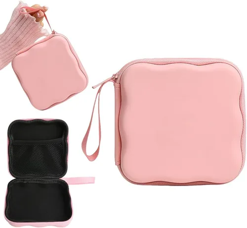 Vista 20 de Charger Cover Storage Bag, Waves Design Charger Protector Travel Storage Case, Earphone Wire Saver Cable Cord Organizer Wireless Earphone Storage