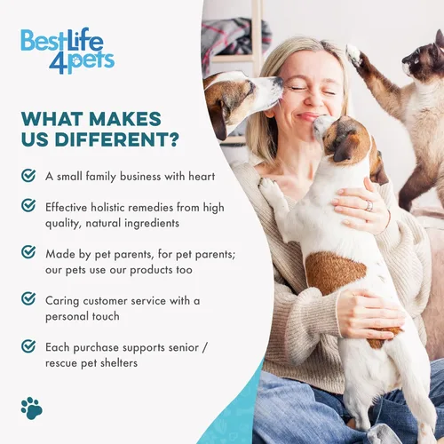 Vista 8 de BestLife4Pets Suplemento para el cuidado dental de la salud bucal para perros, removedor de sarro de placa, control de estomatitis y gingivitis