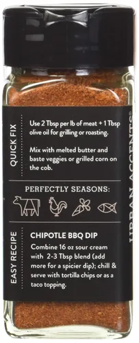 Vista 4 de Urban Accents Mesa Rosa Chipotle Southwestern - Mezcla ahumada de 3.1 onzas, paquete de 4