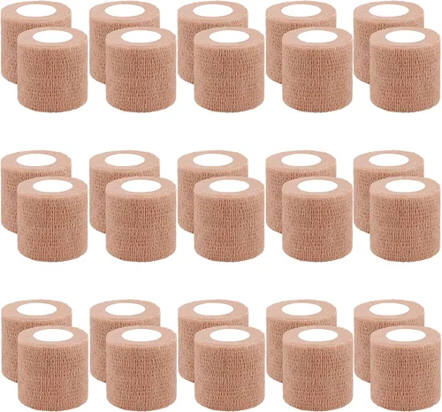 Vista 13 de BQTQ 30 rollos de vendajes autoadhesivos de 3 pulgadas, vendajes autoadhesivos de 3 pulgadas, vendaje elástico para esguinces de hinchazón de muñeca