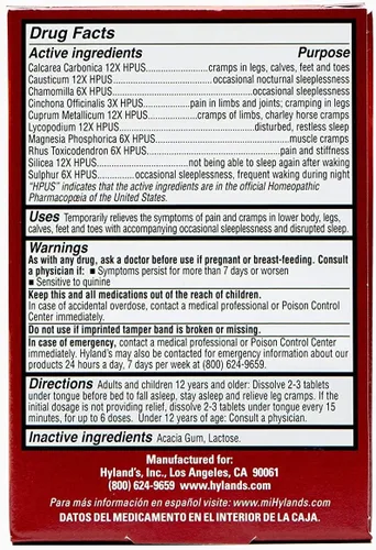 Vista 2 de Hyland's Calambres de pierna tabletas PM 50 EA (pack de 2)