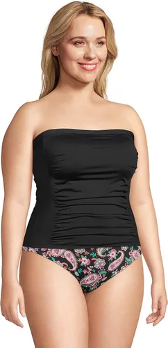 Vista 5 de Lands' End Traje de baño sin tirantes para mujer con tirantes extraíbles y ajustables