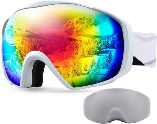 Vista 30 de OutdoorMaster Gafas de esquí con cubierta, gafas de nieve para snowboard OTG antivaho