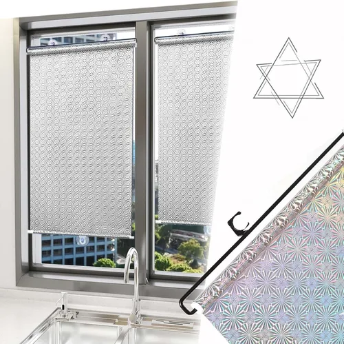 Vista 9 de Cortina opaca para ventana de techo, cortinas universales con ventosa sin perforaciones, persianas enrollables retráctiles de protección solar