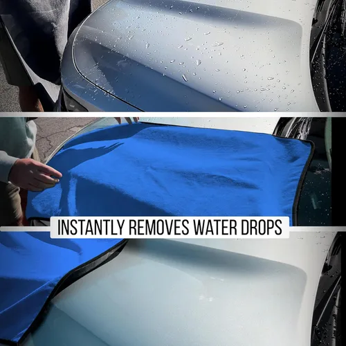 Vista 3 de Toalla de secado de coche extra grande – Toallas de secado de microfibra de alta calidad de 800 GSM para automóviles – Toallas de secado de coche