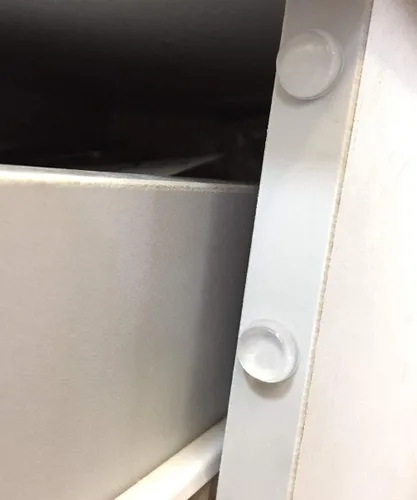 Vista 7 de Paquete combinado de 256 piezas de topes protectores adhesivos transparentes, 2 tamaños, círculo plano, autoadhesivos para amortiguar el sonido