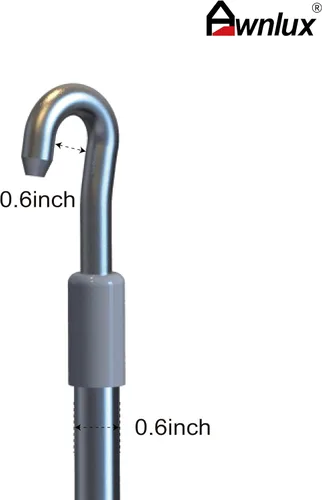 Vista 4 de Awnlux Toldo para autocaravana, manivela plegable para toldos de autocaravana, toldo retráctil-MAX 56 pulgadas