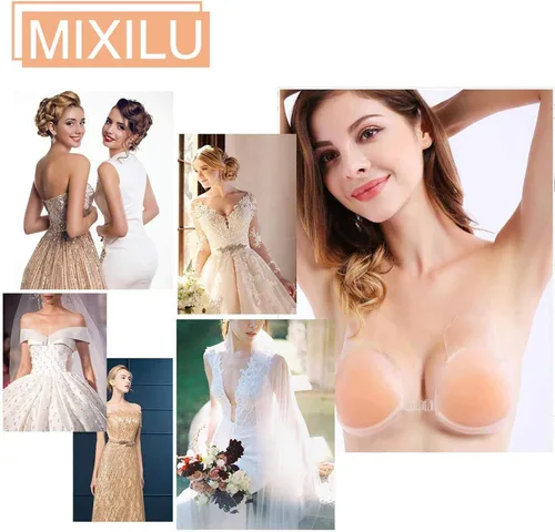 Vista 8 de Invisilift - Brasier de silicona reutilizable sin tirantes, con cinta adhesiva de doble cara